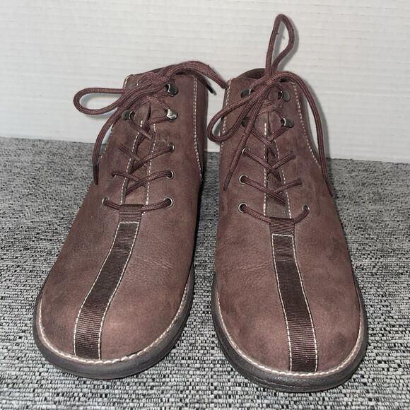 White Mountain Ankle Boots Womens 7M Brown Leather Lace-Up Comfort Booties‎ Lisa - Picture 2 of 14